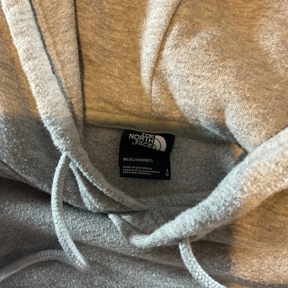 The North Face Pullover Hoodie Mens Large L Gray Box Logo Kangaroo Pocket Casual